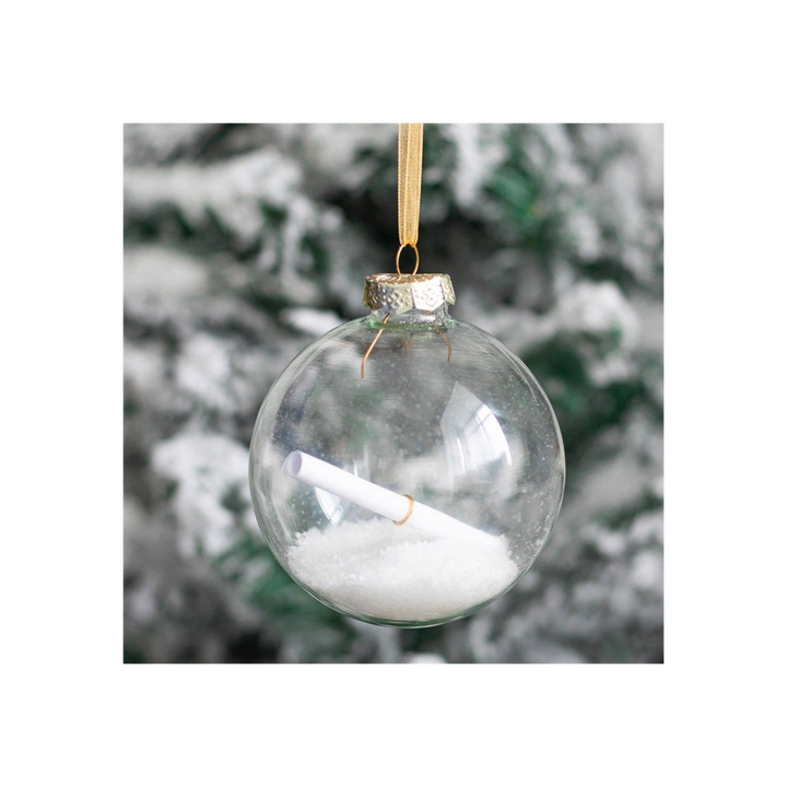 Christmas Wish Hanging Glass Bauble