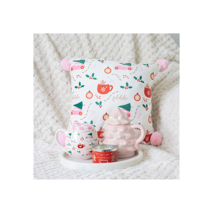 Pink Christmas Tree Shaped Mug