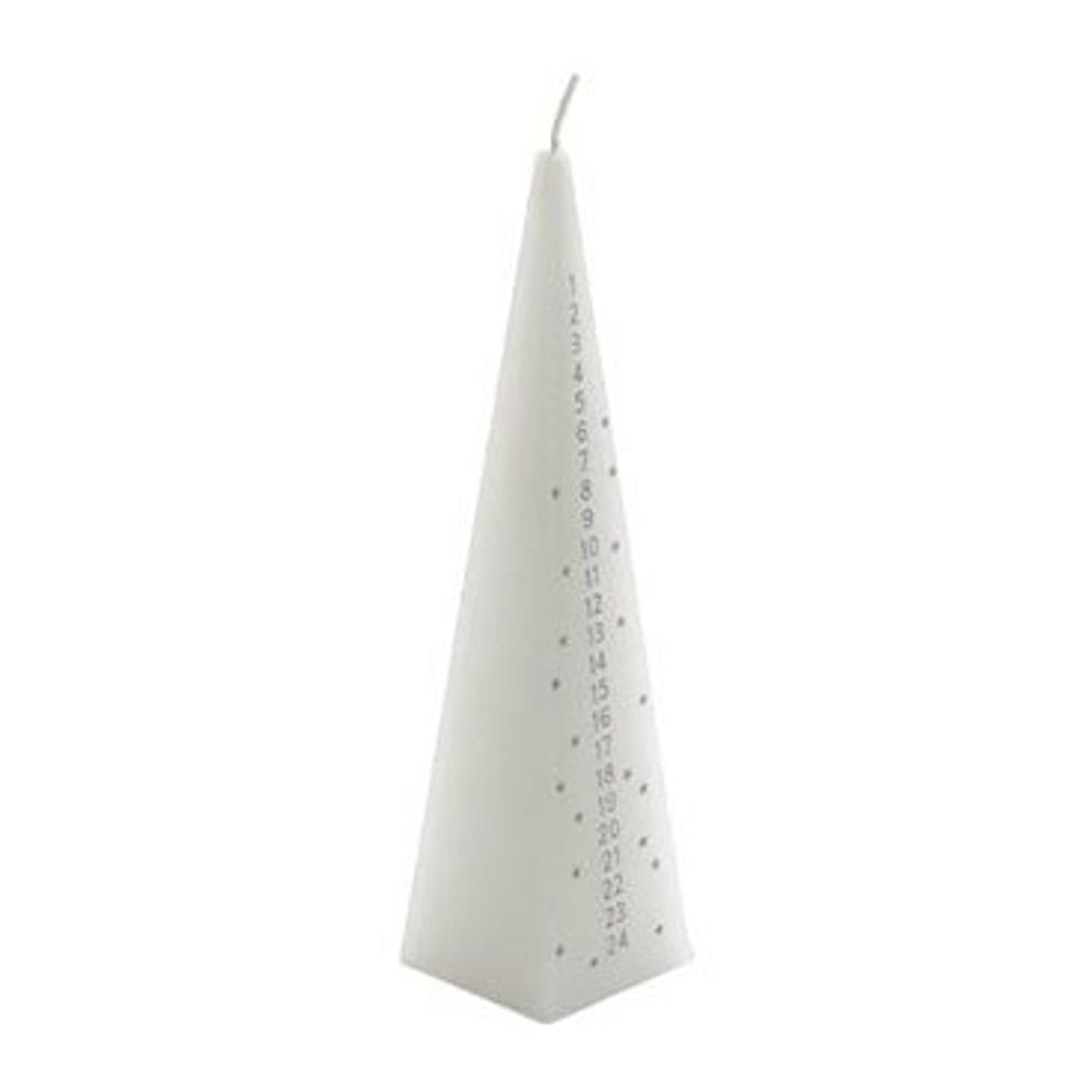 White Candle 20cm Christmas Advent