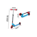 Xootz Kids' Folding Kick Scooter with Adjustable Handlebars - Blue, rear view