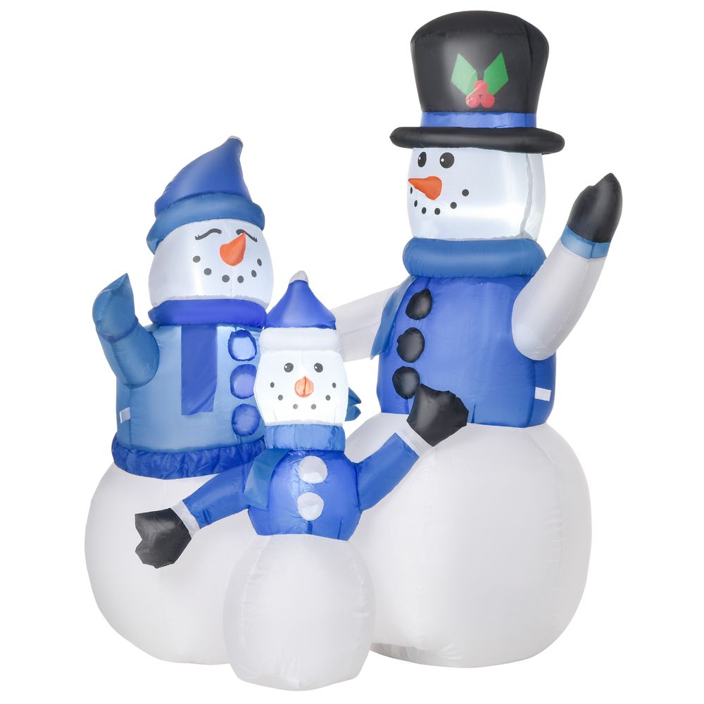 4ft Inflatable Christmas Snowmen Family LED Outdoor/Indoor Decoration