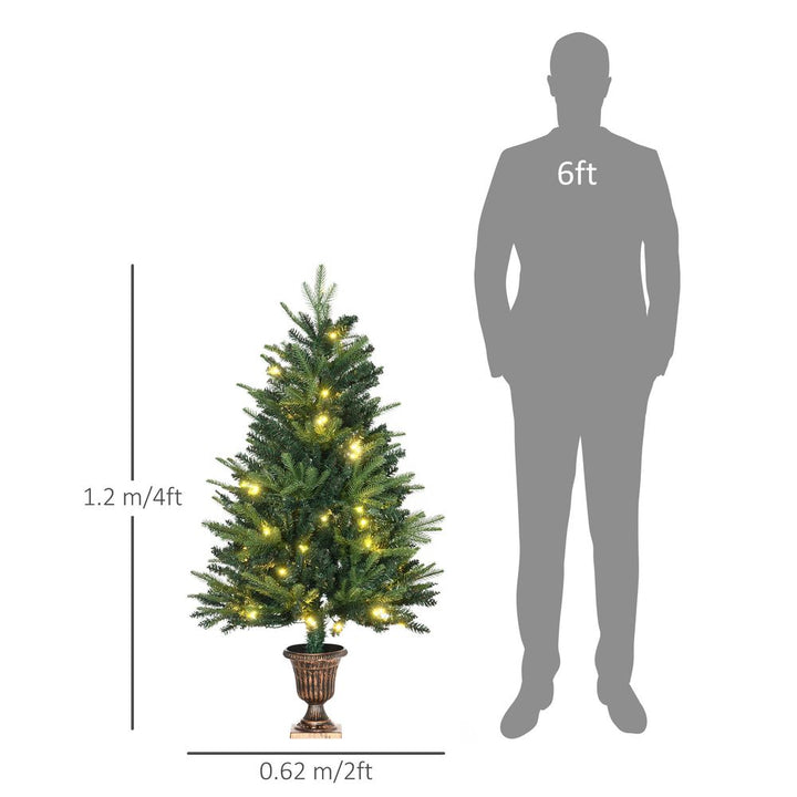 4ft Pre-Lit Christmas Tree with 750 Tips & 80 LED Lights