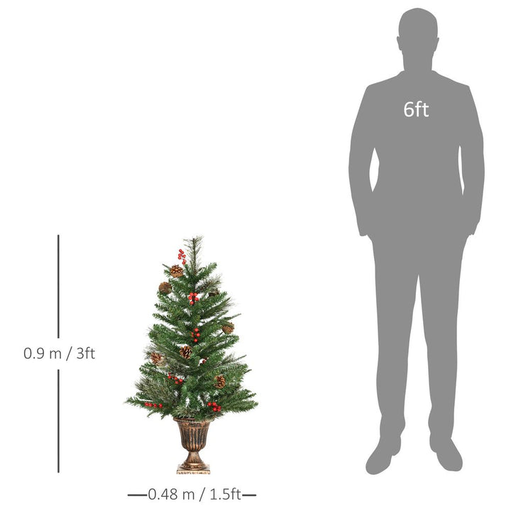 2 Piece 3' Artificial Christmas Trees