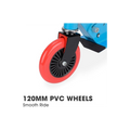 Xootz Kids' Folding Kick Scooter with Adjustable Handlebars - Blue, side angle
