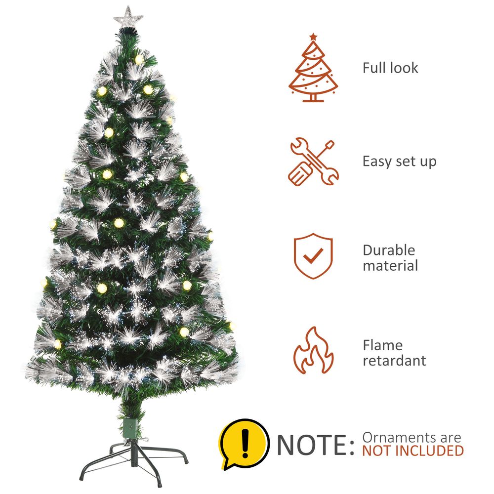 5ft Pre-Lit White Christmas Tree with 90 LEDs & Star Topper