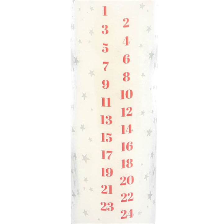 White Vanilla Advent Tube Candle