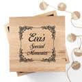 Personalised Vintage Style Oak Photo Keepsake Box