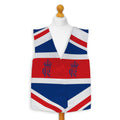 King Charles Coronation - GB Flag - Novelty Costume Fancy Dress Waistcoat ( 4 sizes available ), close-up detail