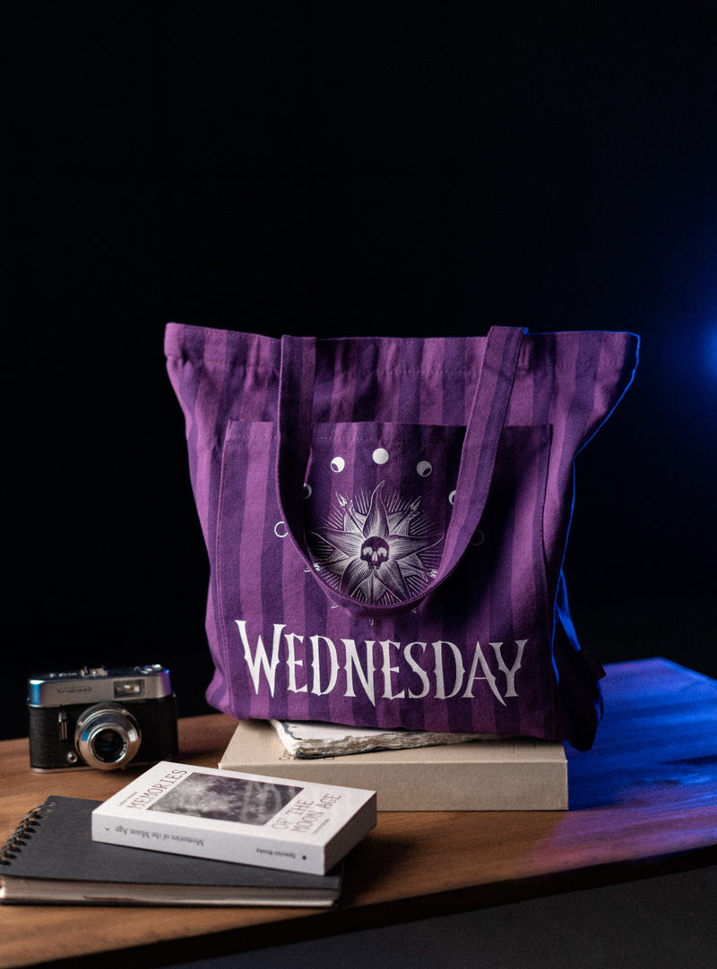 Wednesday Premium Tote Bag side angle