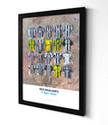 West Brom FC Shirts - A2 Signed Limited Edition Prints, side angle