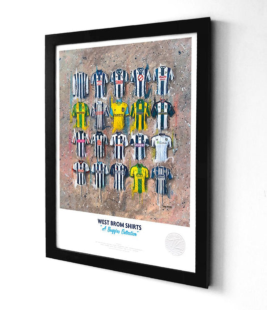West Brom FC Shirts A3 collectible from Terry Kneeshaw Art