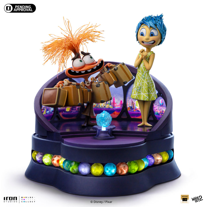 Iron Studios Disney Inside Out 2 Joy and Anxiety 1/10 Deluxe Art Scale Limited Edition Statue