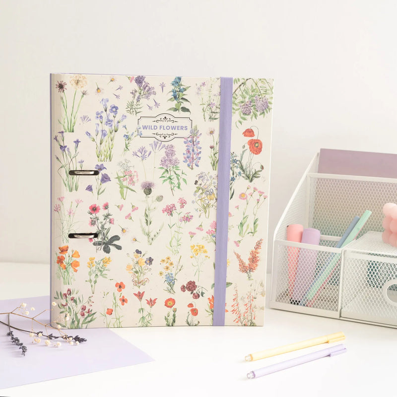 Wild Flowers 2 Ring Binder close up detail