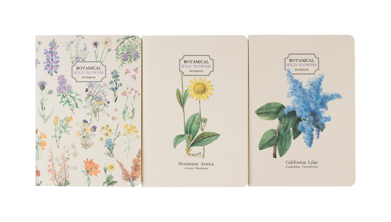 Wild Flowers Pack of 3 A6 Notebooks alternate view