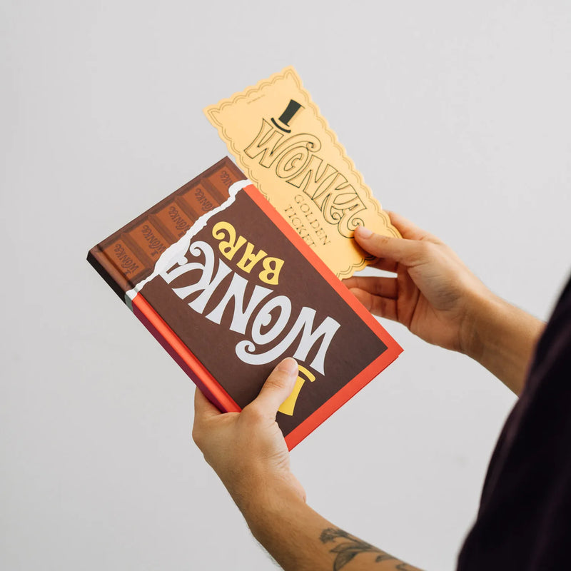 Willy Wonka A5 Notebook With Wonka Bar Gift Box packaging view