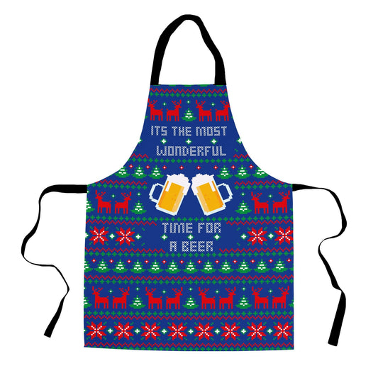 The Most Wonderful Time for a Beer - Adult Apron collectible from https://britishmade.gifts/