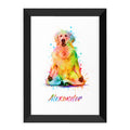 Personalised Watercolour Dog Yoga Print