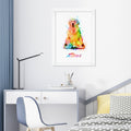 Personalised Watercolour Dog Yoga Print