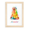 Personalised Watercolour Dog Yoga Print