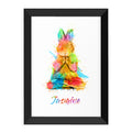 Personalised Watercolour Rabbit Meditation Print