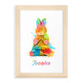 Personalised Watercolour Rabbit Meditation Print