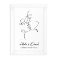 Personalised Romantic Line Art Loving Couple Print