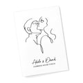 Personalised Romantic Line Art Embracing Couple Print