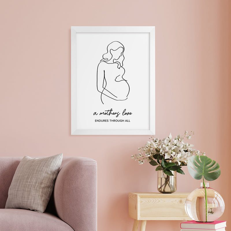 Personalised Line Art Mum to Be Print