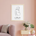 Personalised Line Art Mum to Be Print