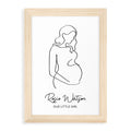 Personalised Line Art Mum to Be Print