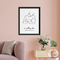 Personalised Line Art New Mum and Baby Feeding Print