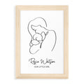 Personalised Line Art New Mum and Babys Love Print