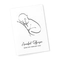 Personalised Line Art Resting Baby Print
