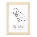 Personalised Line Art Resting Baby Print