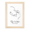 Personalised Line Art Relaxed Baby Print