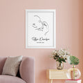 Personalised Line Art Relaxed Baby Print