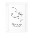 Personalised Line Art Relaxed Baby Print