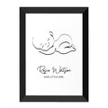 Personalised Line Art Sleeping Baby Print
