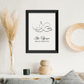 Personalised Line Art Sleeping Baby Print