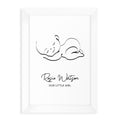 Personalised Line Art Sleeping Baby Print