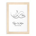 Personalised Line Art Sleeping Baby Print