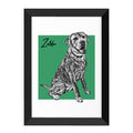 Personalised Pet Portrait Sketch Print