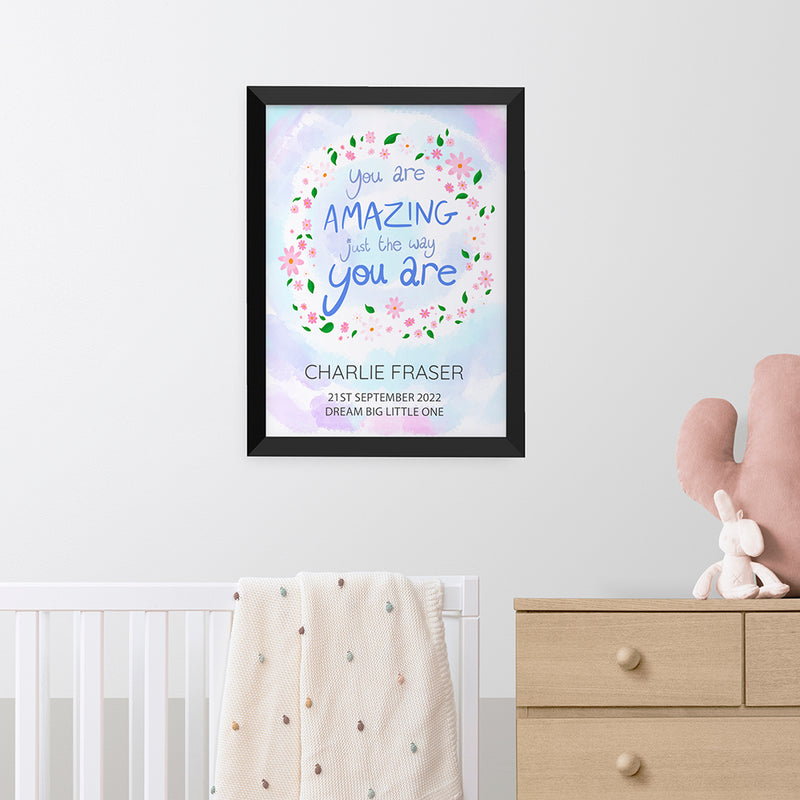 Personalised Just The Way You Are Framed Print