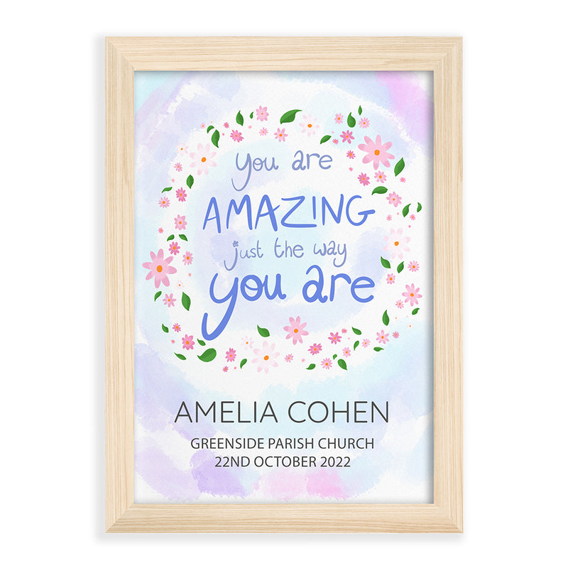Personalised Just The Way You Are Framed Print