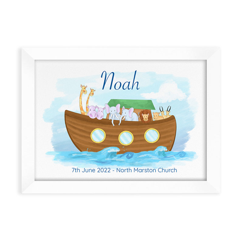 Personalised Noah's Ark Framed Print