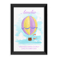 Personalised Hot Air Balloon Framed Print
