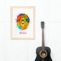 Personalised Watercolour Lion Wild Side Musical Print