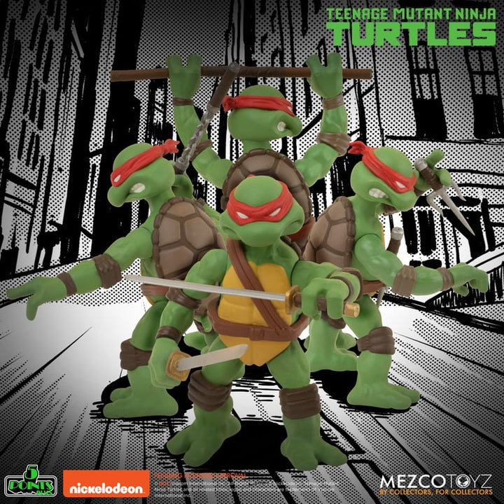 Mezco Teenage Mutant Ninja Turtles 5 Points 4 Figures Deluxe Boxed Set