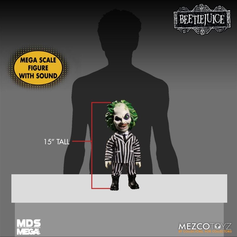 Beetlejuice 15" Megascale Mezco Designer Series Talking Figure