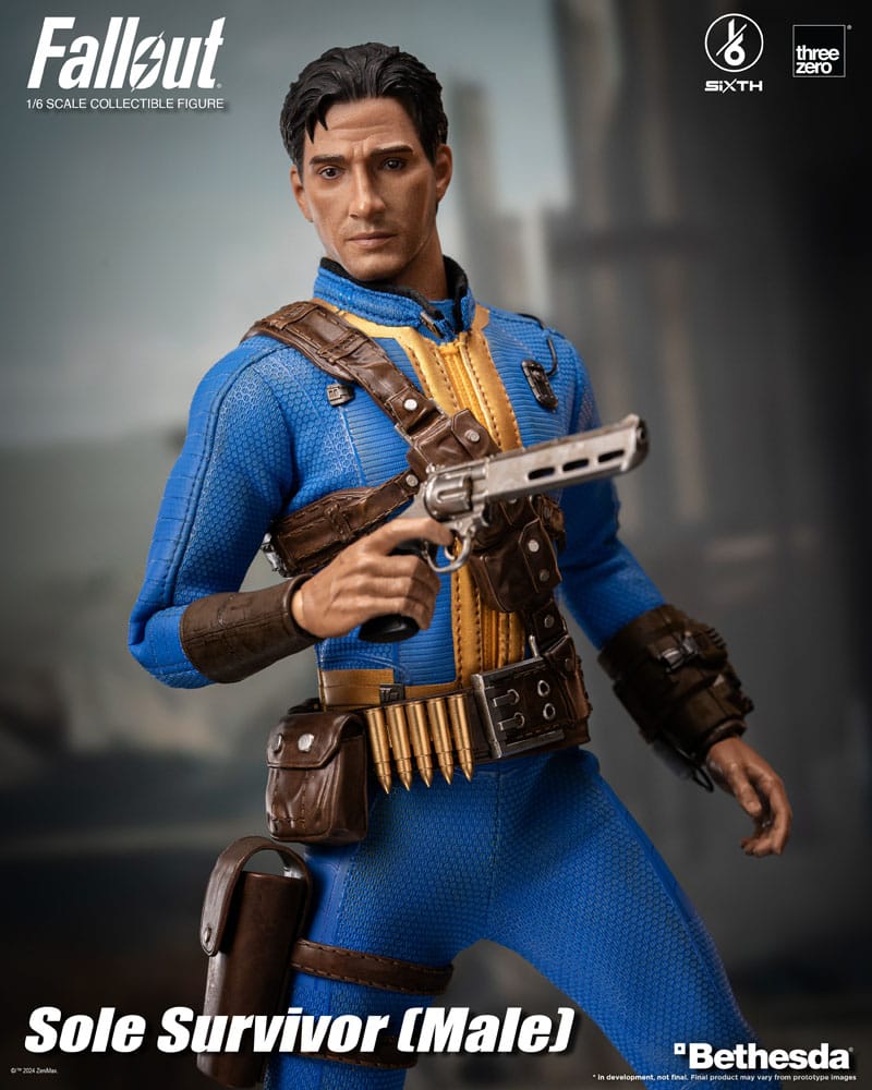 Fallout 4 Sole Survivor (Male) 1/6 Scale FigZero Figure, close-up detail